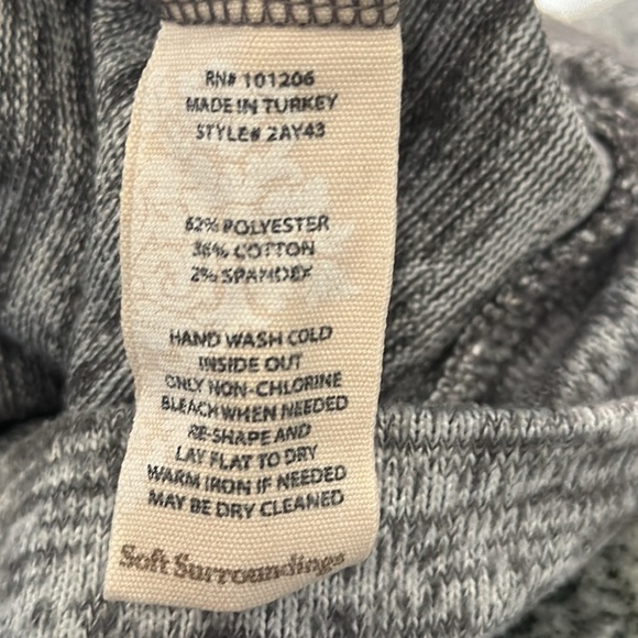 Soft Surroundings heathered gray cowl neck top size small - Picture 6 of 6
